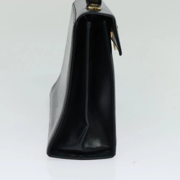 Salvatore Ferragamo Gancini Hand Bag Leather 2way Black Gold - Picture 3 of 16